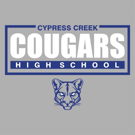 Cypress Creek Cougars Premium Grey Hoodie - Design 49