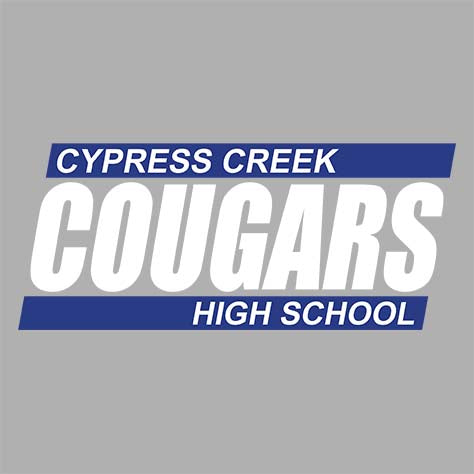Cypress Creek High School Cougars Sports Grey Garment Design 72
