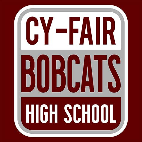 Cy-Fair Bobcats Premium Maroon Hoodie - Design 01