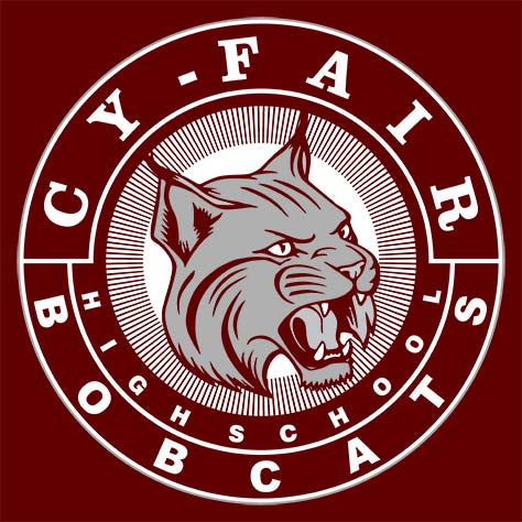 Cy-Fair Bobcats Premium Maroon T-shirt - Design 02