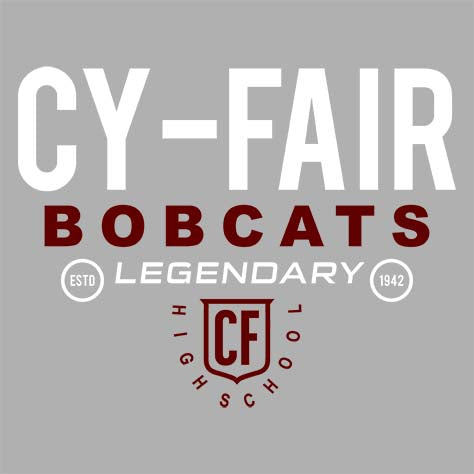 Cy-Fair High School Bobcats Sports Grey Garment Design 03