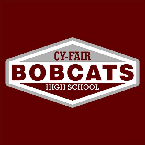 Cy-Fair Bobcats Premium Maroon T-shirt - Design 09