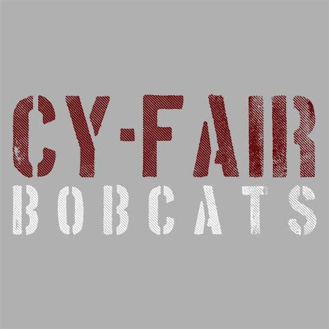 Cy-Fair High School Bobcats Sports Grey Garment Design 17