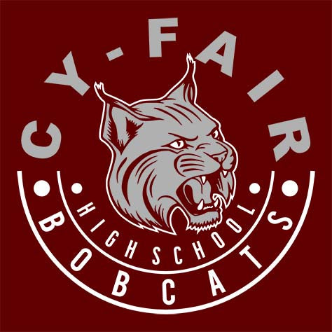 Cy-Fair High School Bobcats Maroon Garment Design 19
