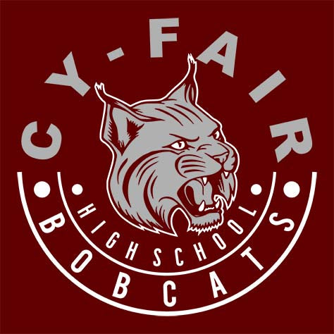 Cy-Fair Bobcats Premium Maroon T-shirt - Design 19