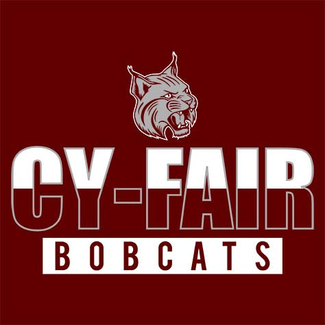 Cy-Fair High School Bobcats Maroon Garment Design 23