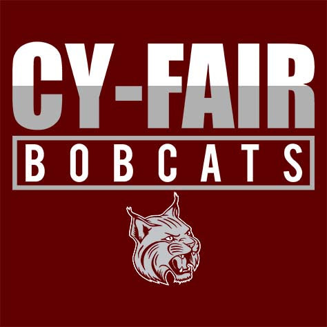 Cy-Fair Bobcats Premium Maroon T-shirt - Design 29