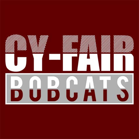 Cy-Fair Bobcats Premium Maroon T-shirt - Design 31