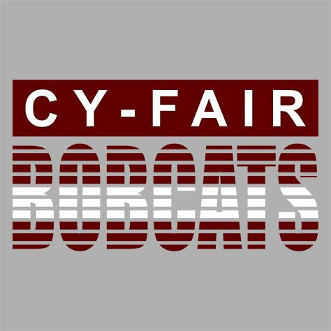 Cy-Fair High School Bobcats Sports Grey Garment Design 35
