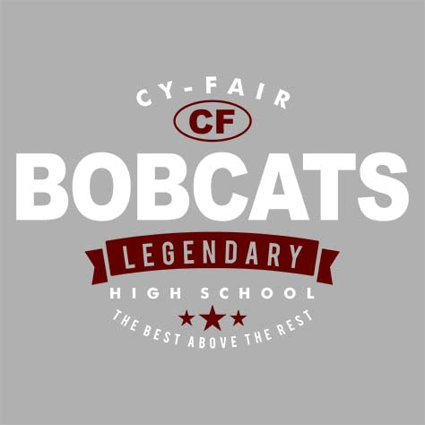 Cy-Fair Bobcats Premium Heather T-shirt - Design 44