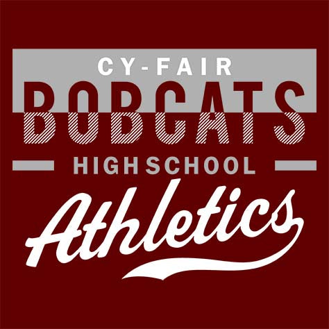 Cy-Fair High School Bobcats Maroon Garment Design 48