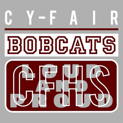 Cy-Fair High School Bobcats Sports Grey Garment Design 86