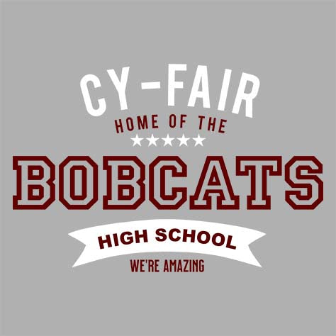 Cy-Fair Bobcats Premium Heather T-shirt - Design 96