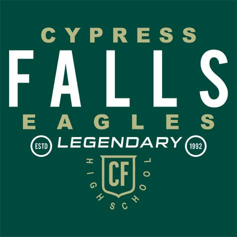 Cypress Falls High School Eagles Forest Green Garment Design 03