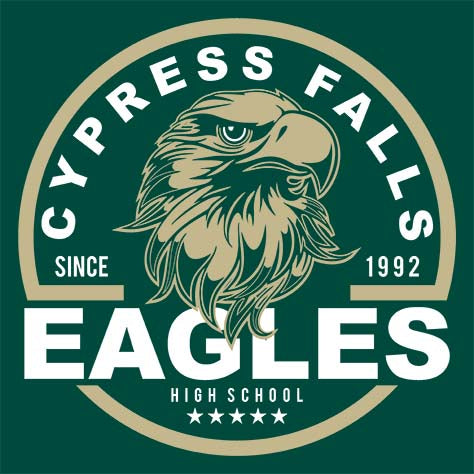 Cypress Falls Eagles Premium Forest Green Hoodie - Design 04