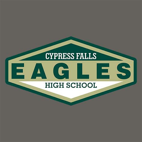 Cypress Falls High School Eagles Charcoal Garment Design 09