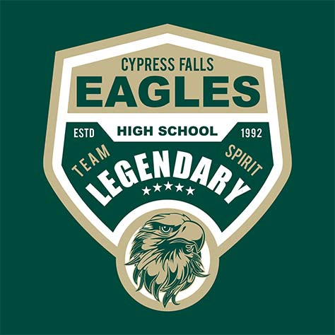 Cypress Falls Eagles Premium Forest Green Hoodie - Design 14