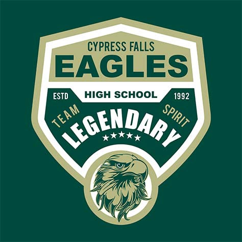 Cypress Falls Eagles Premium Forest Green T-shirt - Design 14