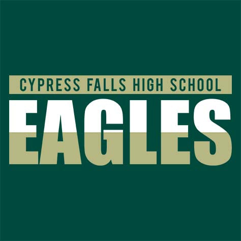 Cypress Falls High School Eagles Forest Green Garment Design 25