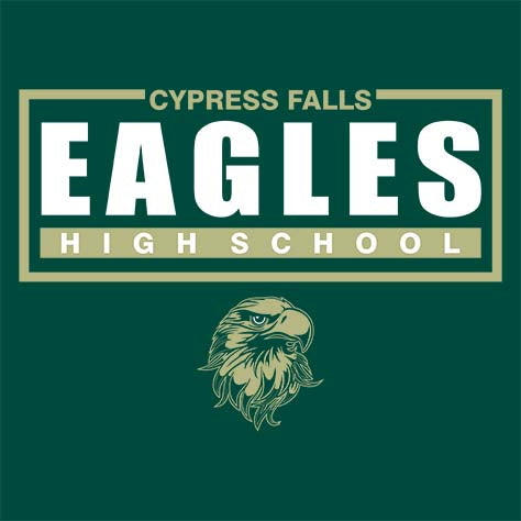 Cypress Falls High School Eagles Forest Green Garment Design 49