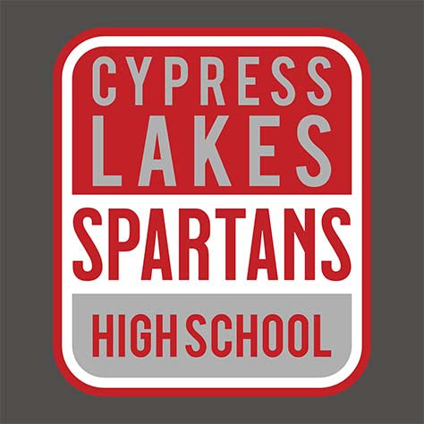 Cypress Lakes Spartans Premium Charcoal Hoodie - Design 01