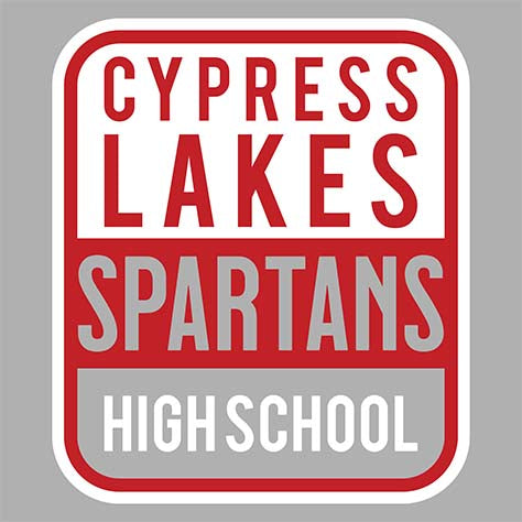 Cypress Lakes Spartans Premium Grey Hoodie - Design 01