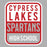 Cypress Lakes Spartans Premium Grey Hoodie - Design 01