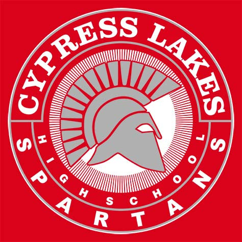 Cypress Lakes High School Spartans Red Garment Design 02