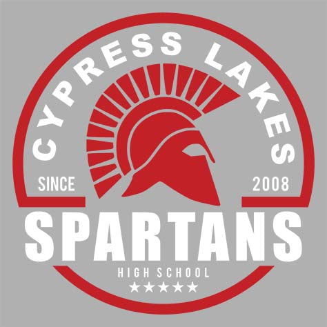 Cypress Lakes High School Spartans Sports Grey Garment Design 04
