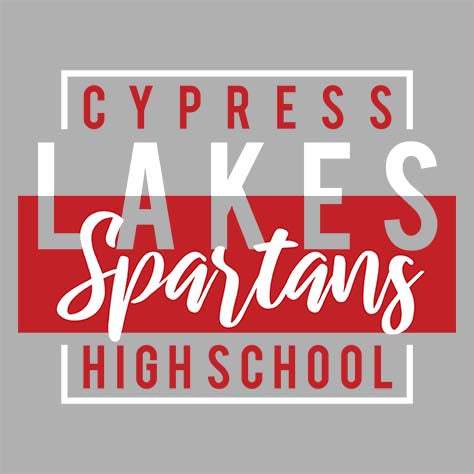 Cypress Lakes Spartans Premium Silver T-shirt - Design 05