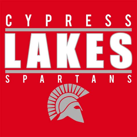 Cypress Lakes High School Spartans Red Garment Design 07