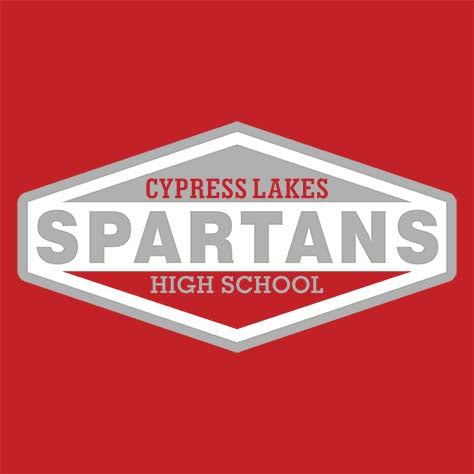 Cypress Lakes Spartans Premium Red T-shirt - Design 09