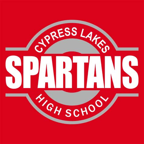 Cypress Lakes High School Spartans Red Garment Design 11