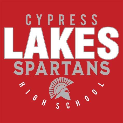 Cypress Lakes Spartans Premium Red T-shirt - Design 12