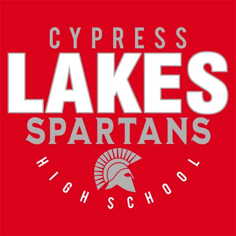 Cypress Lakes High School Spartans Red Garment Design 12