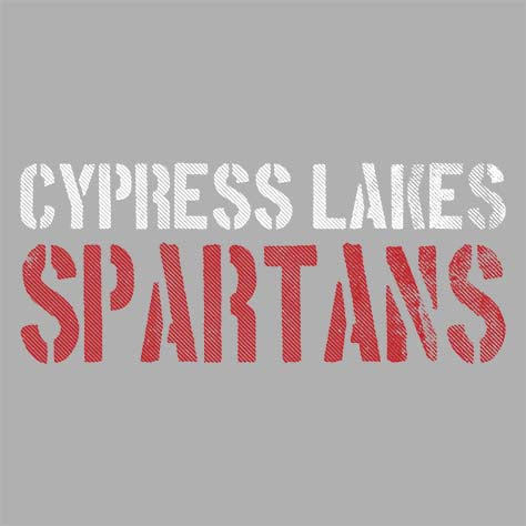 Cypress Lakes High School Spartans Sports Grey Garment Design 17