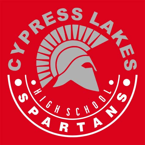 Cypress Lakes High School Spartans Red Garment Design 19