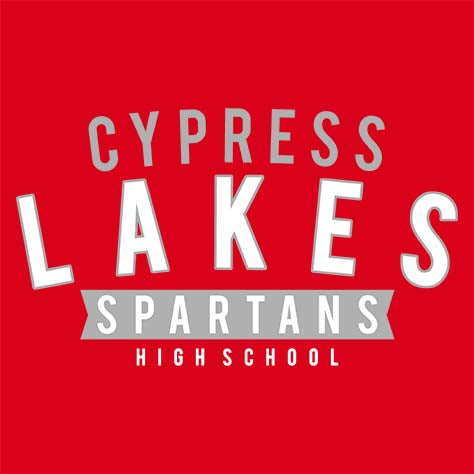 Cypress Lakes High School Spartans Red Garment Design 21