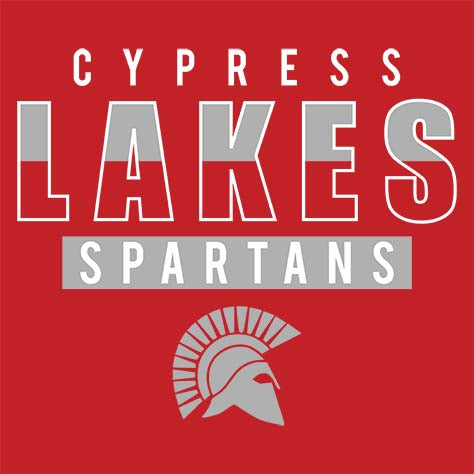 Cypress Lakes Spartans Premium Red T-shirt - Design 23