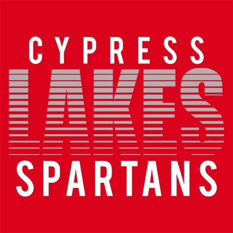 Cypress Lakes High School Spartans Red Garment Design 24