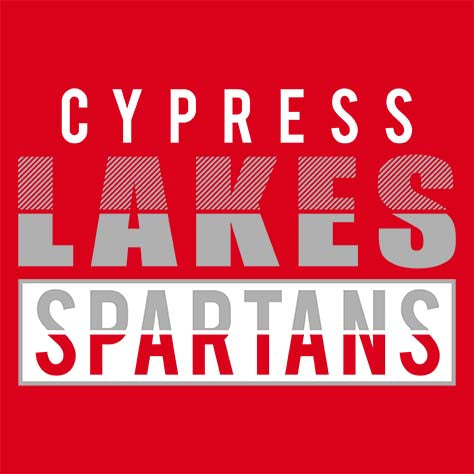 Cypress Lakes High School Spartans Red Garment Design 31