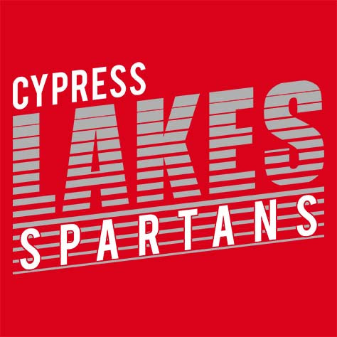 Cypress Lakes High School Spartans Red Garment Design 32