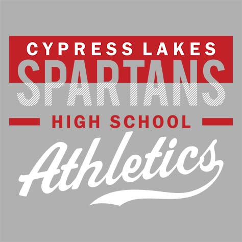 Cypress Lakes Spartans Premium Silver T-shirt - Design 48