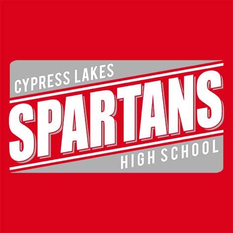 Cypress Lakes High School Spartans Red Garment Design 84