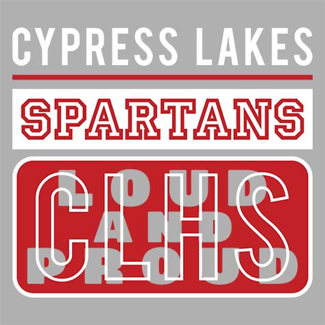 Cypress Lakes Spartans Premium Silver T-shirt - Design 86