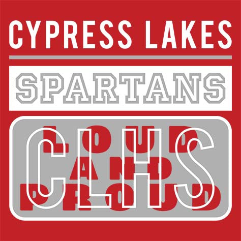 Cypress Lakes Spartans Premium Red T-shirt - Design 86
