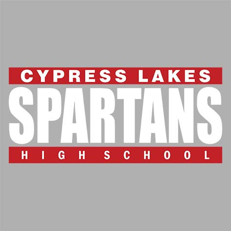 Cypress Lakes High School Spartans Sports Grey Garment Design 98