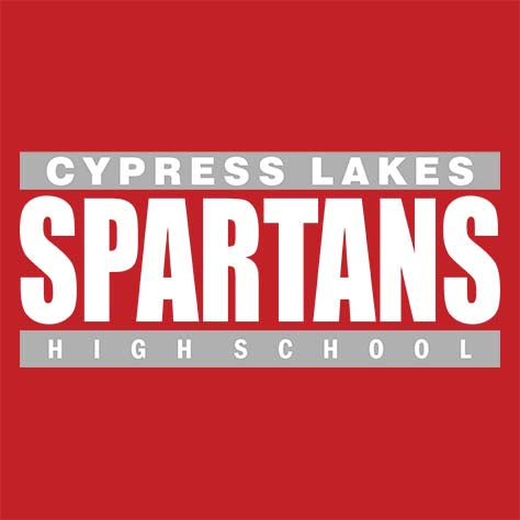 Cypress Lakes Spartans Premium Red T-shirt - Design 98