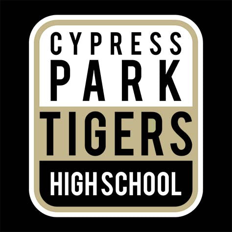 Cypress Park Tigers Premium Black Hoodie - Design 01