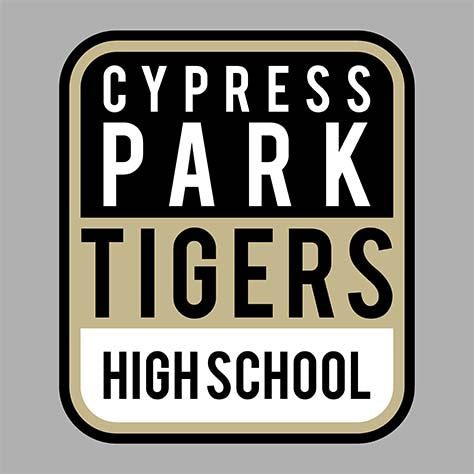 Cypress Park Tigers Premium Grey Hoodie - Design 01